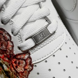 Embroidery Rose Red  Custom Air Force 1 - view 5
