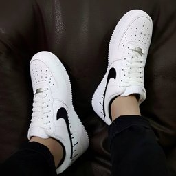 Dripping Swoosh Black Custom Air Force 1 - view 4