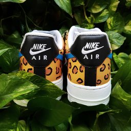 Leopard Pattern Black Blue Brown Custom Air Force 1 - view 3