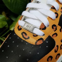 Leopard Pattern Black Blue Brown Custom Air Force 1 - view 2
