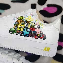 Cartoon Star Sponge Octopus Custom Air Force 1 - view 2