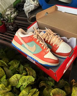 Hairy Swoosh Orange Light Green White Custom Air Force 1 - view 2