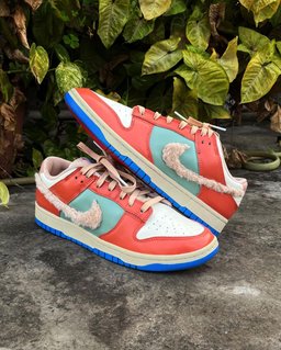 Hairy Swoosh Orange Light Green White Custom Air Force 1 - view 5