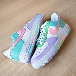 Purple Pink Black White Custom Air Force 1 - view 2