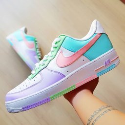 Purple Pink Black White Custom Air Force 1 - view 4