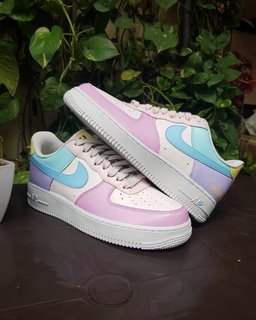 Blue Purple Pink Gold Custom Air Force 1 - view 4