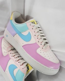 Blue Purple Pink Gold Custom Air Force 1 - view 6
