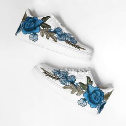 Embroidery Rose Blue Custom Nike Air Force 1 - view 3
