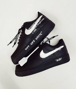 All Black Red White Font Custom Air Force 1 - view 5