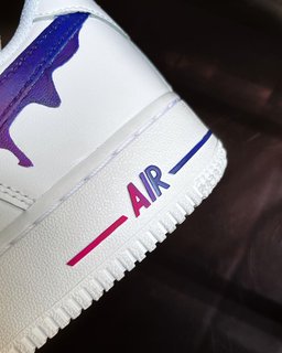 Purple Pink Dripping Swoosh  Custom Air Force 1 - view 5