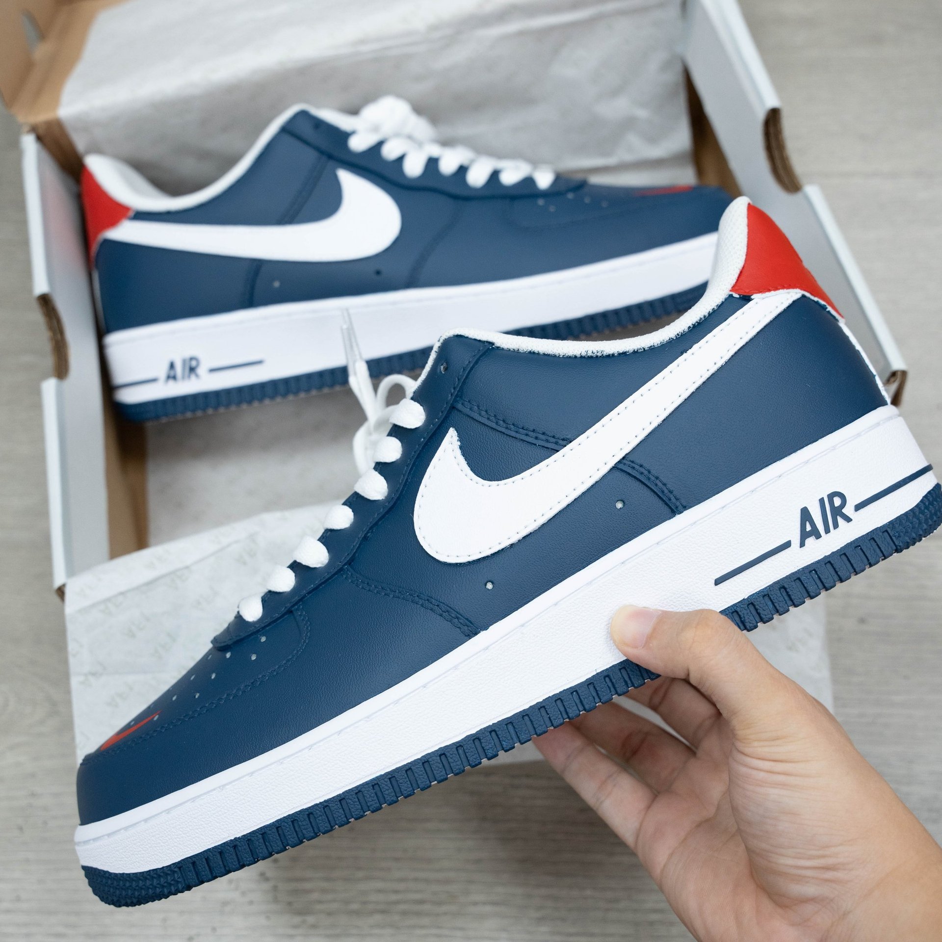 Blue Red White Custom Air Force 1