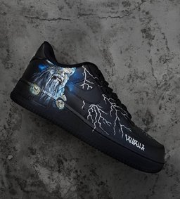 Cartoon Magiac Word Wizard Lightning Black White Custom Air Force 1