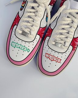 Coconut tree Pink White  Custom Air Force 1 - view 2