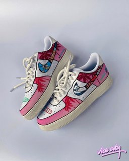 Coconut tree Pink White  Custom Air Force 1 - view 4