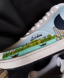 Village Moon Night Cloud Dark Light Blue Black Custom Air Force 1 - view 5