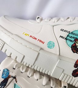 Super Hero Red Blue Brown Custom Air Force 1 - view 3