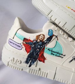 Super Hero Red Blue Brown Custom Air Force 1 - view 4