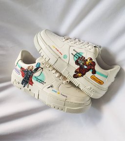 Super Hero Red Blue Brown Custom Air Force 1 - view 5