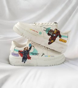 Super Hero Red Blue Brown Custom Air Force 1 - view 7
