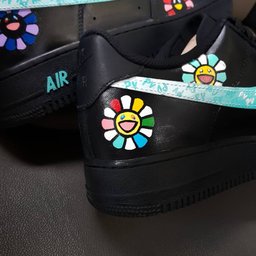 Flower Black Blue Purple Custom Air Force 1 - view 3