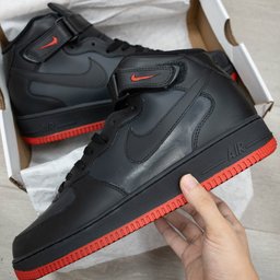 Two-color Red Black Custom Air Force 1