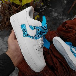 Extra Lace Blue Custom Air Force 1 - view 2