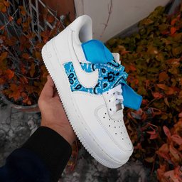 Extra Lace Blue Custom Air Force 1 - view 4