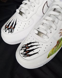 Tiger Grass Clawn Green Black Brown Custom Air Force 1 - view 4