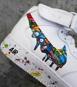 Graffiti Splicing Dripping Swoosh Custom Air Force 1 - view 5