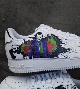 Cartoon Hero Clown Black Yellow Blue Custom Air Force 1 - view 2