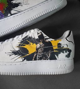 Cartoon Hero Clown Black Yellow Blue Custom Air Force 1 - view 3