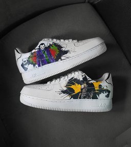 Cartoon Hero Clown Black Yellow Blue Custom Air Force 1 - view 4