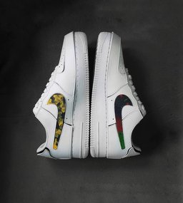 Cartoon Hero Clown Black Yellow Blue Custom Air Force 1 - view 5