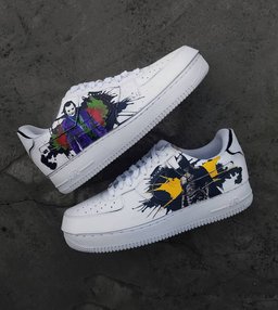 Cartoon Hero Clown Black Yellow Blue Custom Air Force 1 - view 6