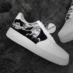 Moonlight Wolf forest Black White Custom Air Force 1 - view 4