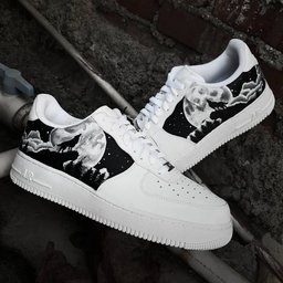 Moonlight Wolf forest Black White Custom Air Force 1 - view 5