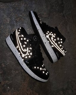 Star White Black Custom Air Force 1 - view 3