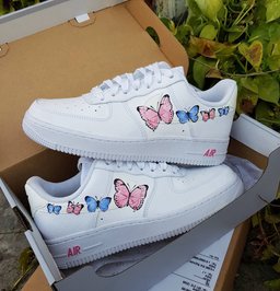 Butterfly Blue Pink Custom Air Force 1 - view 2