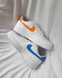Cartoon Duck Rabbit Blue Orange Custom Air Force 1 - view 3