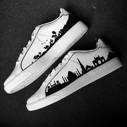 Gothic Castle Forest Animal Eye Black Custom Air Force 1 - view 3