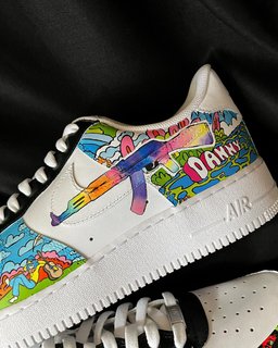 Paradise Sunny Florescent Light Red Green Blue Custom Air Force 1 - view 2