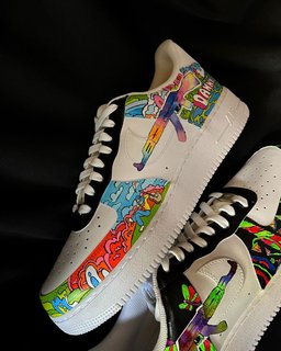 Paradise Sunny Florescent Light Red Green Blue Custom Air Force 1 - view 3