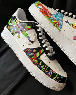 Paradise Sunny Florescent Light Red Green Blue Custom Air Force 1 - view 4
