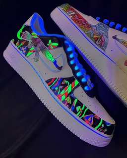 Paradise Sunny Florescent Light Red Green Blue Custom Air Force 1 - view 5