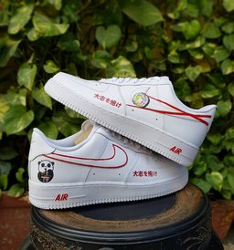 Food Sushi Chopstick Panda Red Black Custom Air Force 1 - view 4