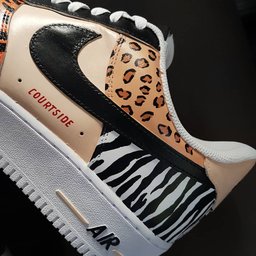 Flower Leopard Pattern Colorful Custom Air Force 1 - view 2