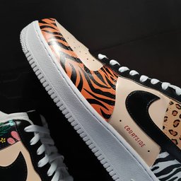 Flower Leopard Pattern Colorful Custom Air Force 1 - view 3
