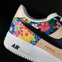 Flower Leopard Pattern Colorful Custom Air Force 1 - view 4