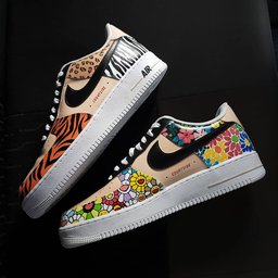 Flower Leopard Pattern Colorful Custom Air Force 1 - view 6