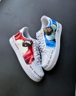 Cartoon Role Blue Red Custom Air Force 1 - view 2
